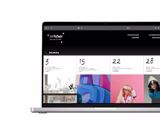 Le Refuge : Schedule & Events Website for a High-End shop
