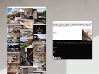 Website for architectural visualization