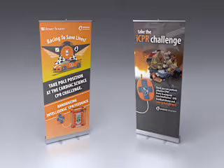 Pop-Up Banner & Branded T-Shirt Designs