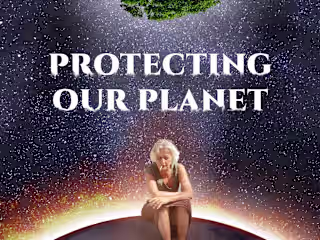 Poster lingkungan hidup "Protecting our planet "