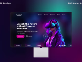 AI Services Web Design UI/UX - Landing Page
