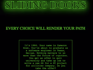 Sliding Doors - Create Your Own Adventure Game