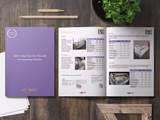 Technical Catalogue Design for Gelato Shop Equipment 