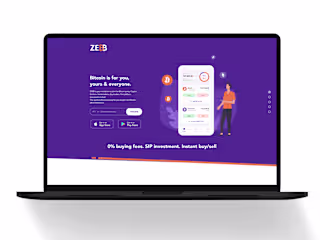 Landing Page design for Crypto Exchange