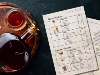 Editabledes2021: Custom cocktail menu starting at $30