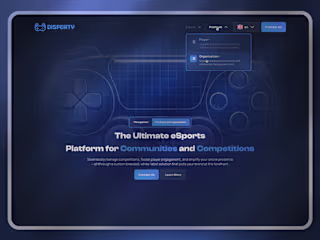 Esports SaaS Website