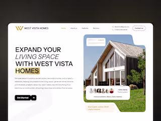 West Vista Homes – Real Estate Landing Page