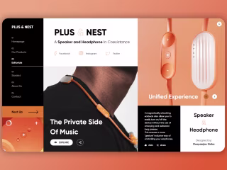 Headphone Landing Page Design