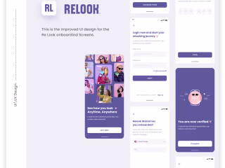 Relook Mobile App Onboarding Screens