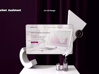 Market Assistant landing development, branding, design