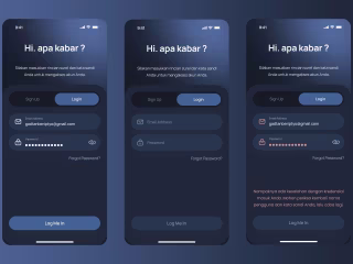 Design UI Login "Dark Login"