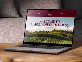 Elara Vineyard Framer Website Design