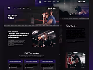 Meta Fight Club Website Design 