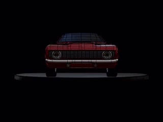 Who needs windshield wipers? A classic car made in Blender!
