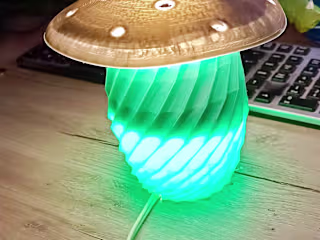 Nightstand mushroom lamp