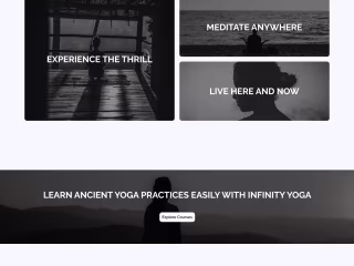 Infinity Yoga Website UI Design on Behance