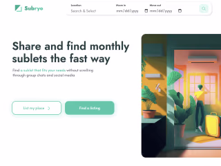 Subryo | Find and Share a Sublet