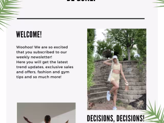 Newsletter for Zoe Activewear