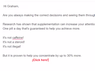 Brain Supplement Sales E-mail