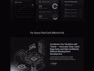 Testnet Startup Landing Page