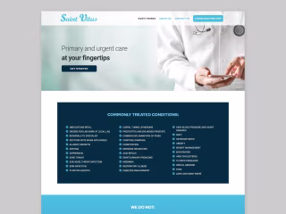 Clean telemedicine website design