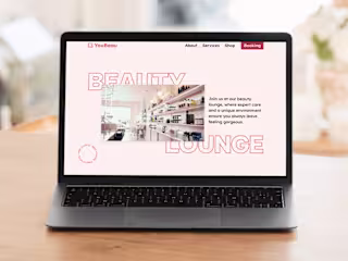 Minimalistic website for unique beauty lounge