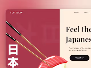 Sushiman Japanese Food Landing Page Development
