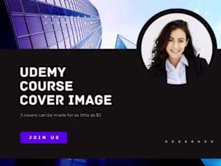 I will design top udemy course cover image