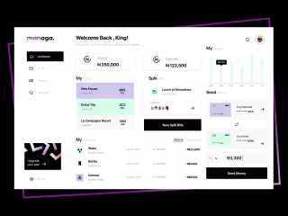 managa dashboard design