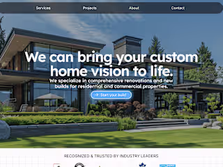 Home Builder Website 'MM Build'