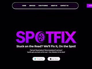 Spotfix – App Landing Page for On-Demand Vehicle Repair Services