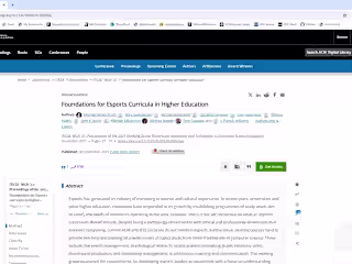Foundations for Esports Curricula in Higher Education