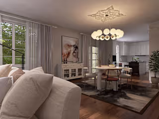 Transitional Style Breakfast Area Redesign