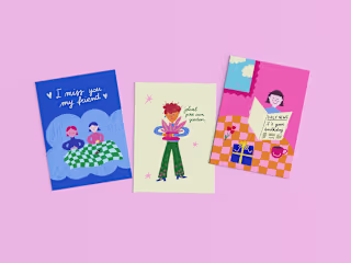 Illustrated greeting card