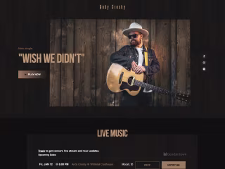 Andy Crosby Music | Webflow Website