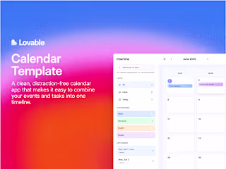 FlowTime - Calendar Template