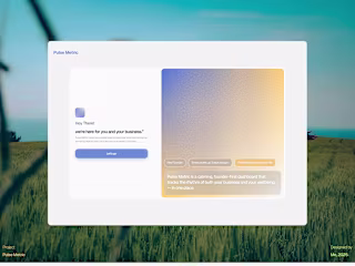 Pulse Metric Dashboard Design