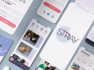 STRAY:  the Artistry of Street Animal App Brand Identity Design