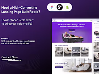 Home page create in Replo