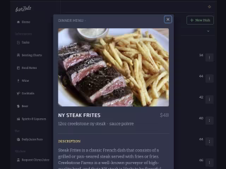 Restaurant Internal Tool