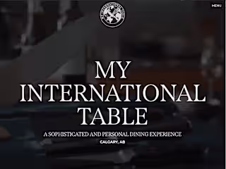My International Table Website Design