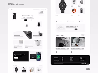 e-commerce web design & development for online store · Serena