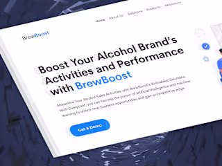 BrewBoost Landing page( UI Design) on Behance