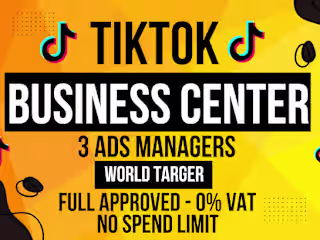 I will create tiktok agency ads account and business center for…