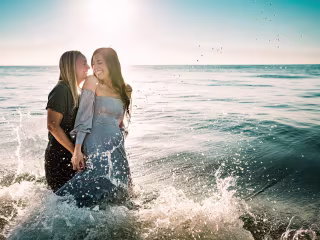 Magical Lake Sunset Engagement in Michigan - Popped Blog