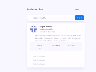 Web Detective ~ Github Api Integrated