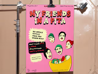 My friends in a Pita