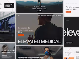 Elevated Medical: Web design, animation and development