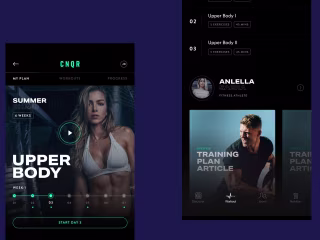 UX/UI Design of a Fitness App
