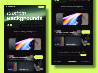 💫 🚀 Custom AI Background Generator Website
